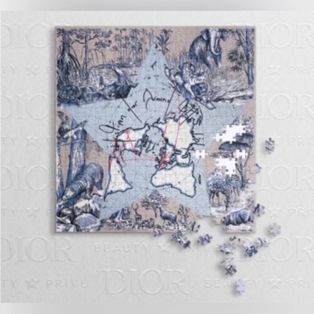🧩 SEALED 🧩 Christian Dior Around The World 500 Piece Puzzle Silver Status Gift